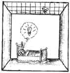 Descartes regardant une mouche au plafond
